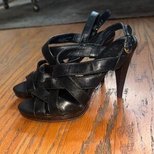 Cole Haan Black Strappy High Heels